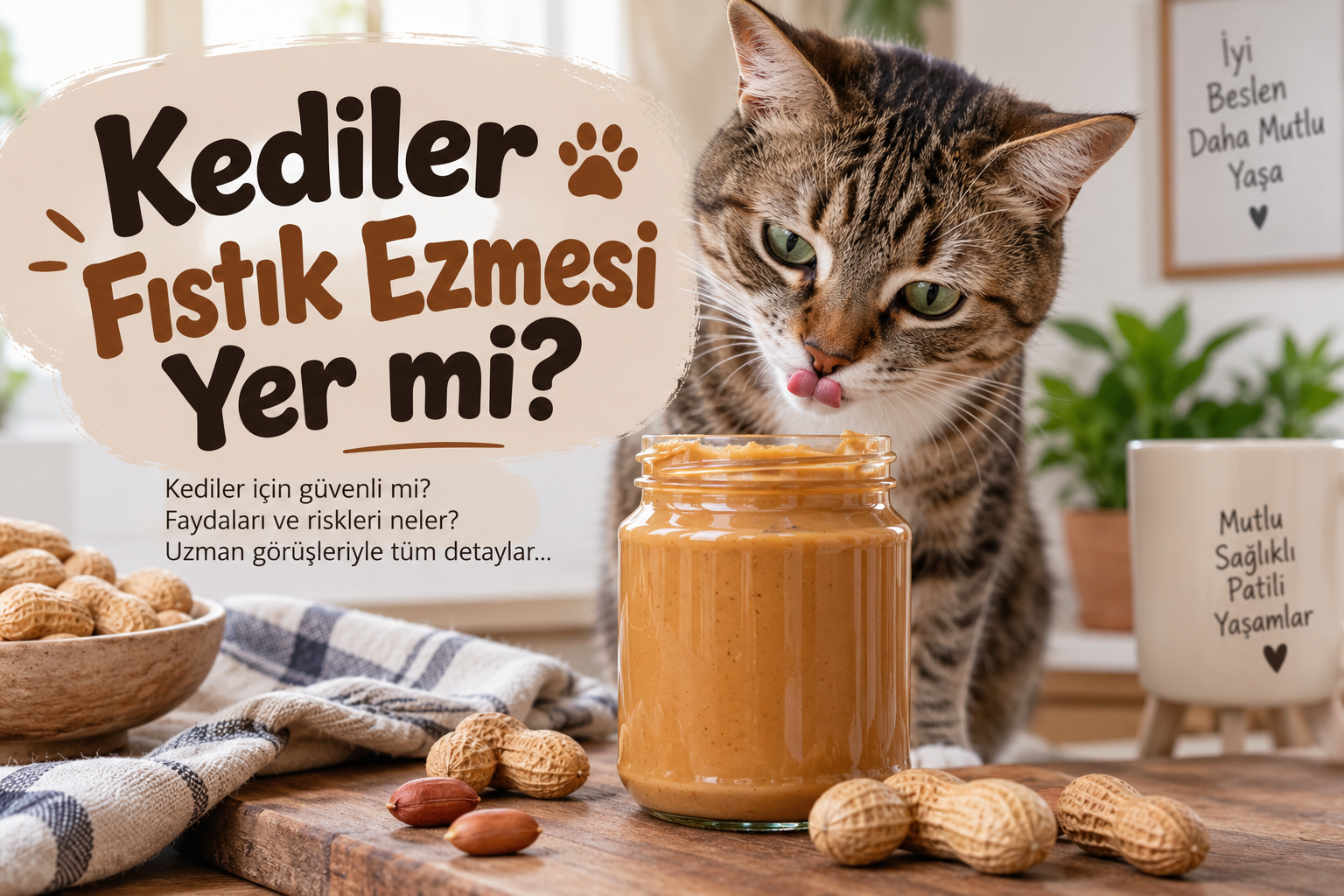 Kediler Fıstık Ezmesi Yer mi?