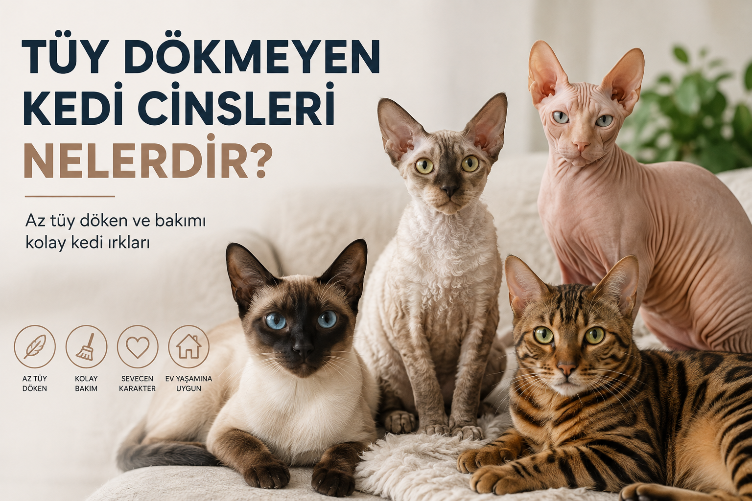 Tüy Dökmeyen Kedi Cinsleri Nelerdir?