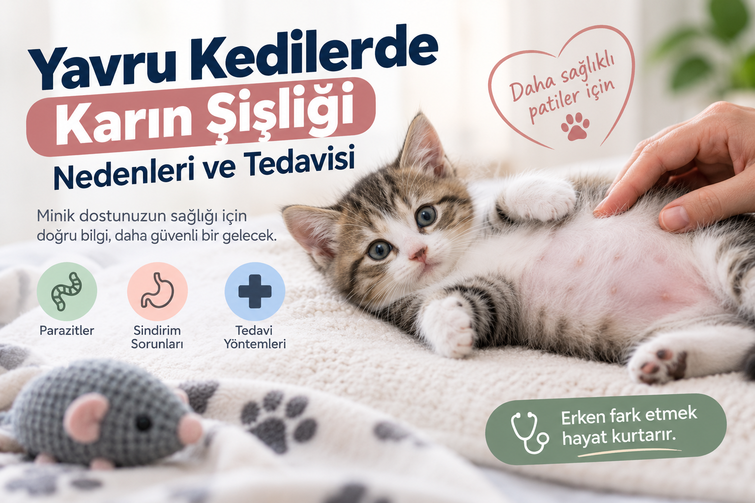 Yavru Kedilerde Karın Şişliği Nedenleri ve Tedavis...