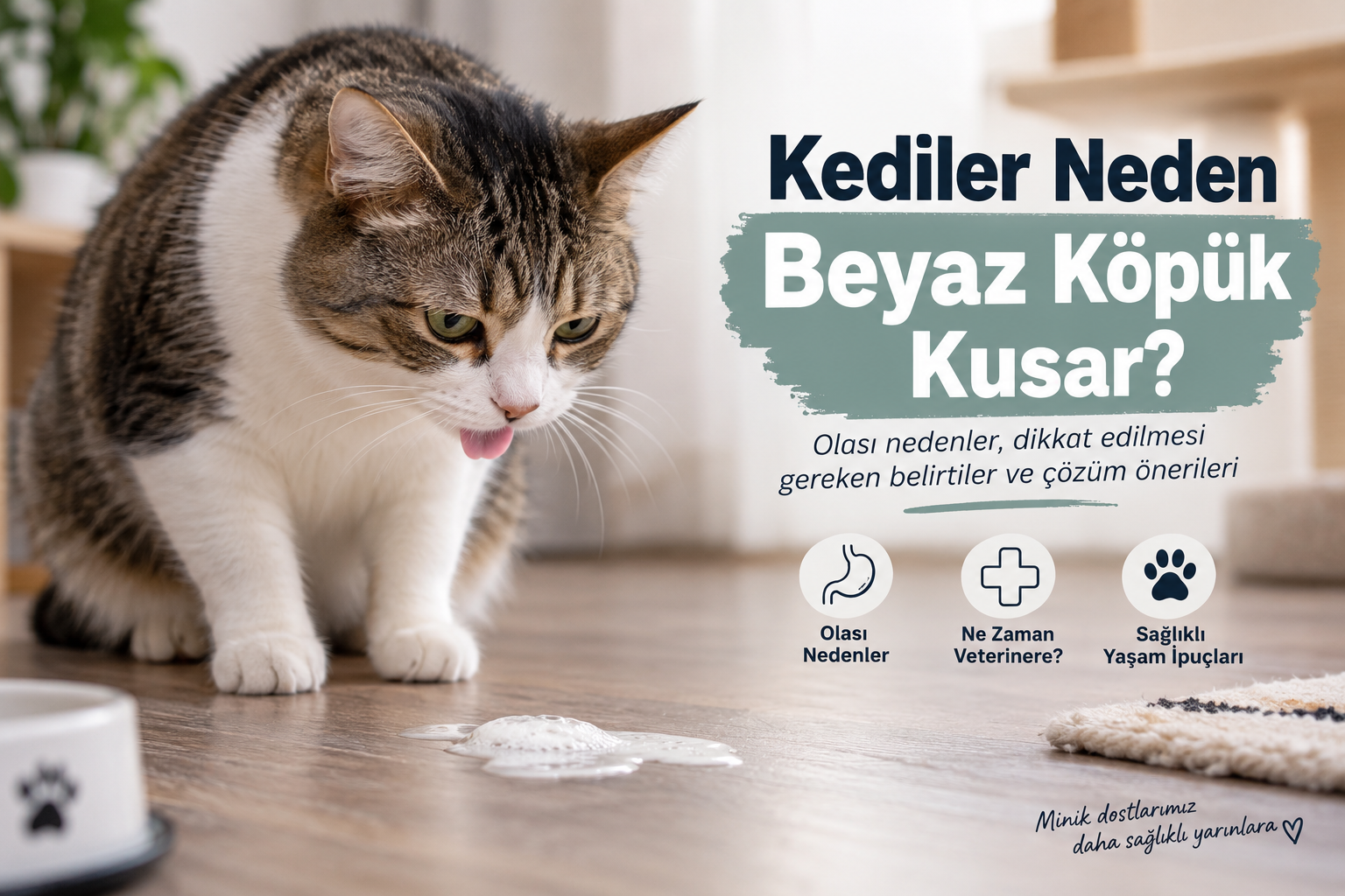 Kediler Neden Beyaz Köpük Neden Kusar?