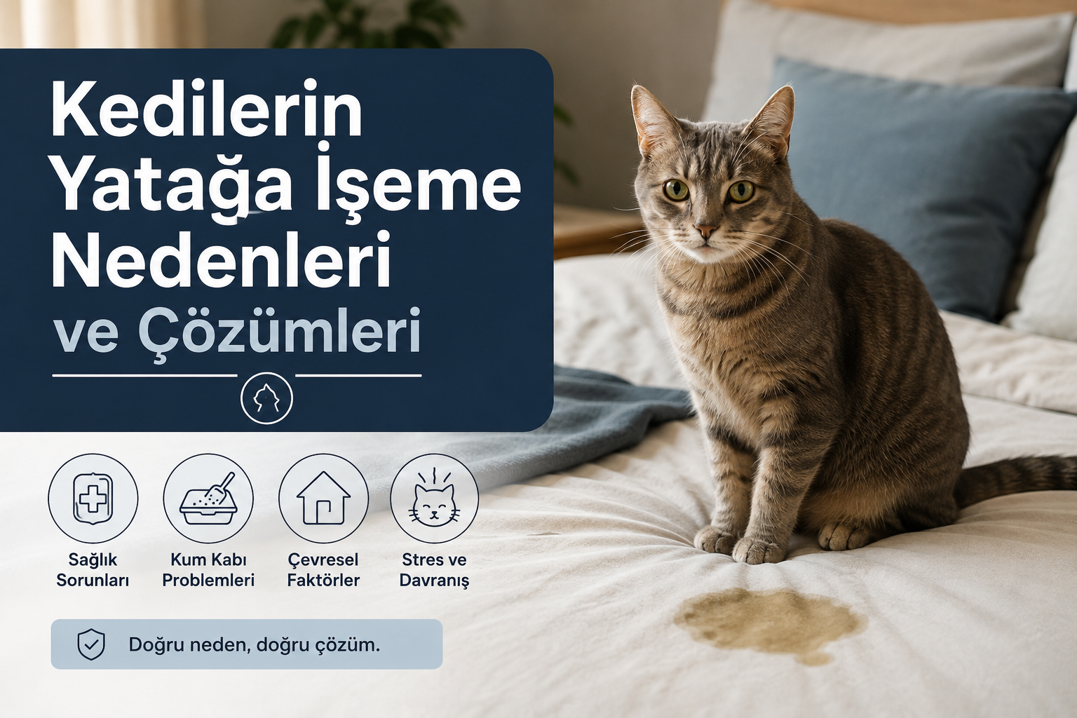 Kedilerin Yatağa İşeme Nedenleri ve Çözümleri
