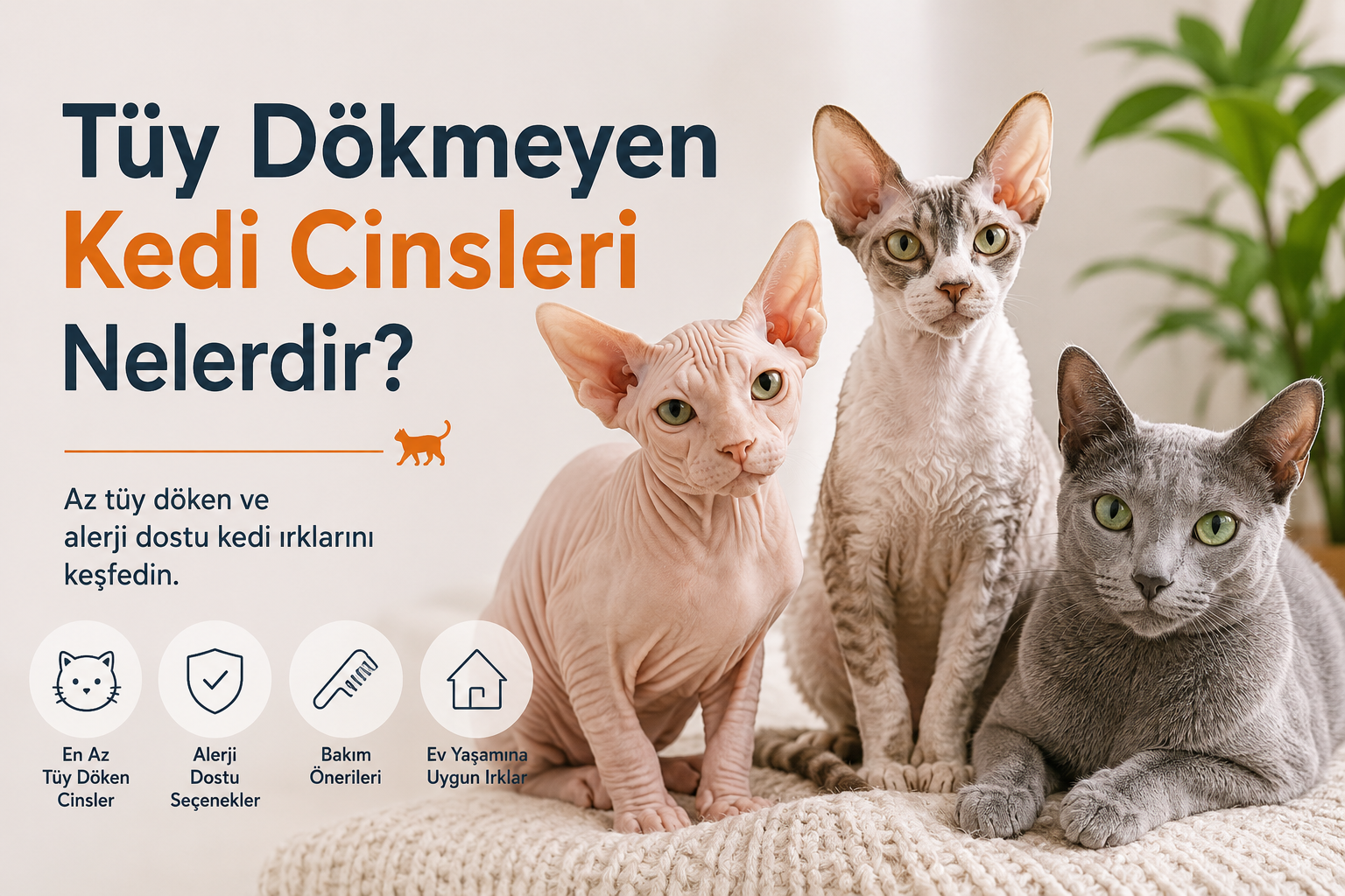 Tüy Dökmeyen Kedi Cinsleri Nelerdir?