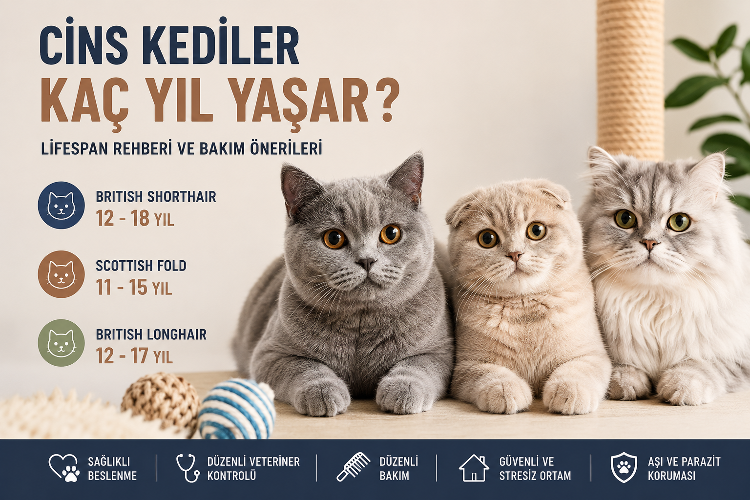 Cins Kediler Kaç Yıl Yaşar? Uzun Yaşayan 3 Kedi Ir...