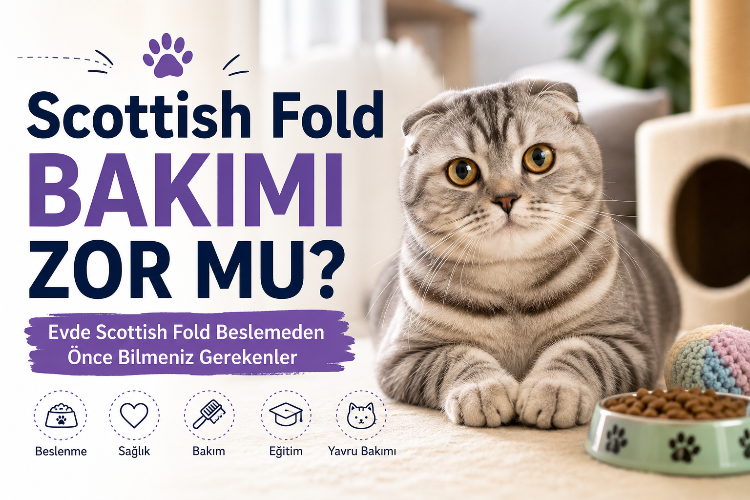 Scottish Fold Bakımı Zor mu?