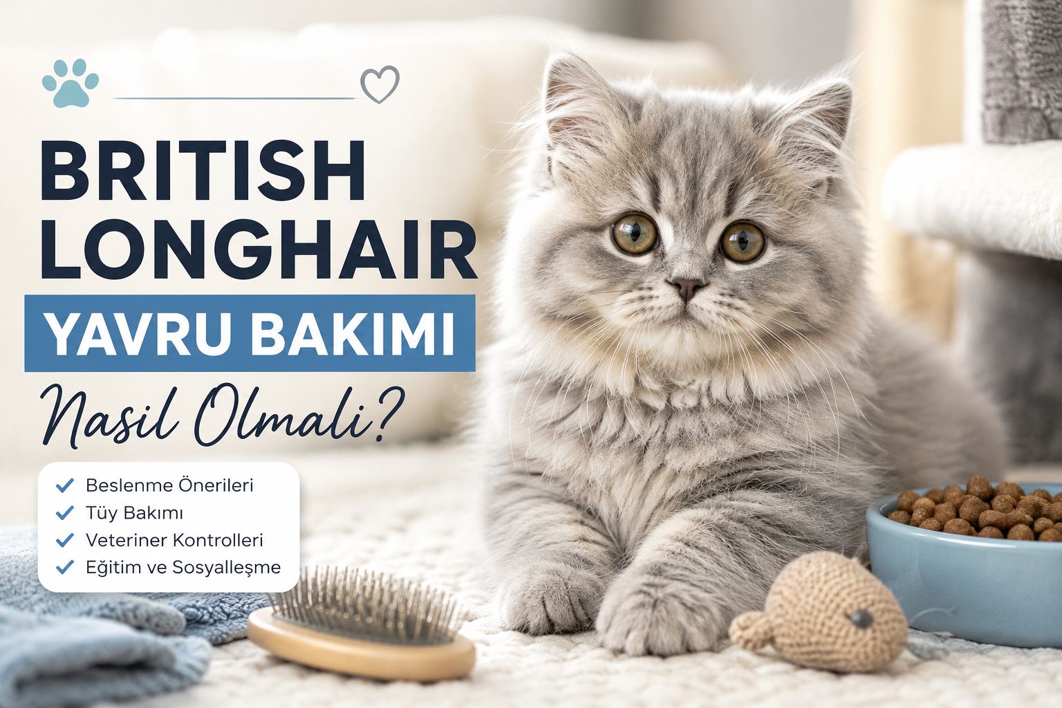 British Longhair Yavru Bakımı Nasıl Olmalı