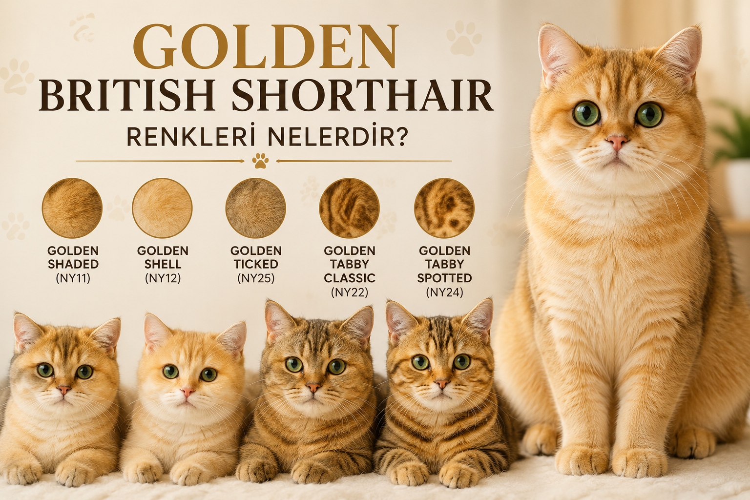 Golden British Shorthair Renkleri ve Genetik Kodla...