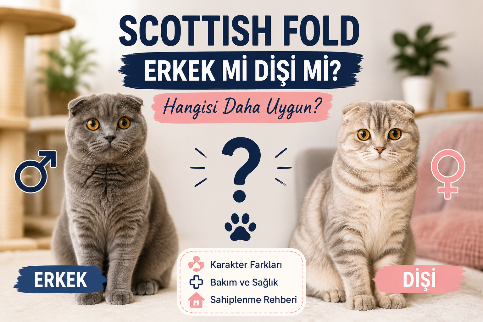 Scottish Fold Cinsiyet Seçimi: Erkek mi Dişi mi Da...