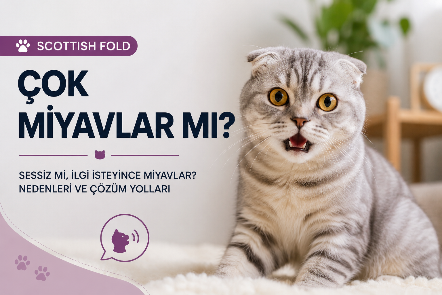 Scottish Fold Çok Miyavlar mı?