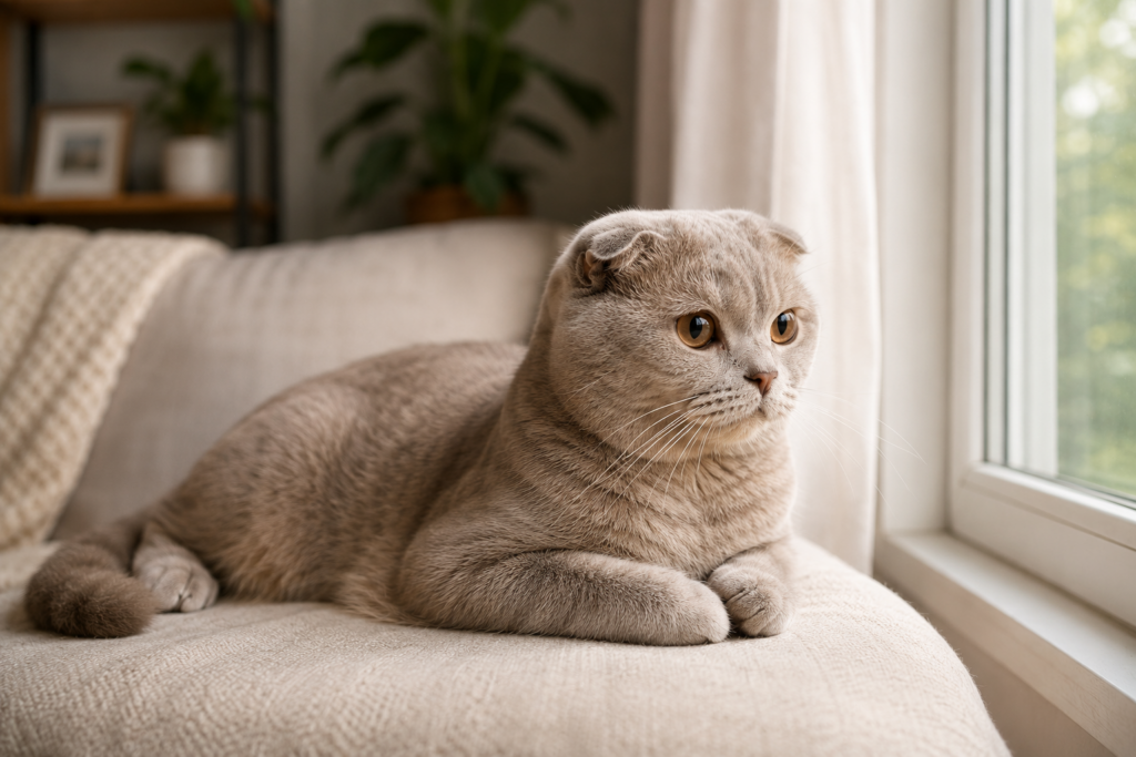 Scottish Fold -yalnız kalması
