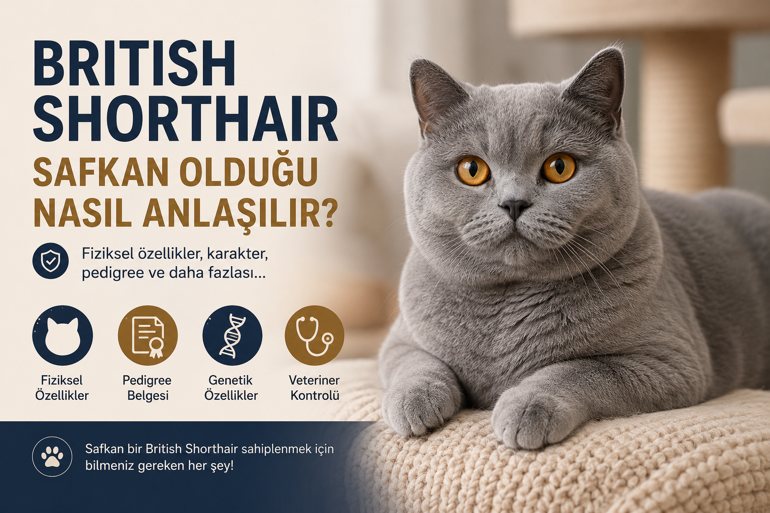 British Shorthair Safkan Olduğu Nasıl Anlaşılır?