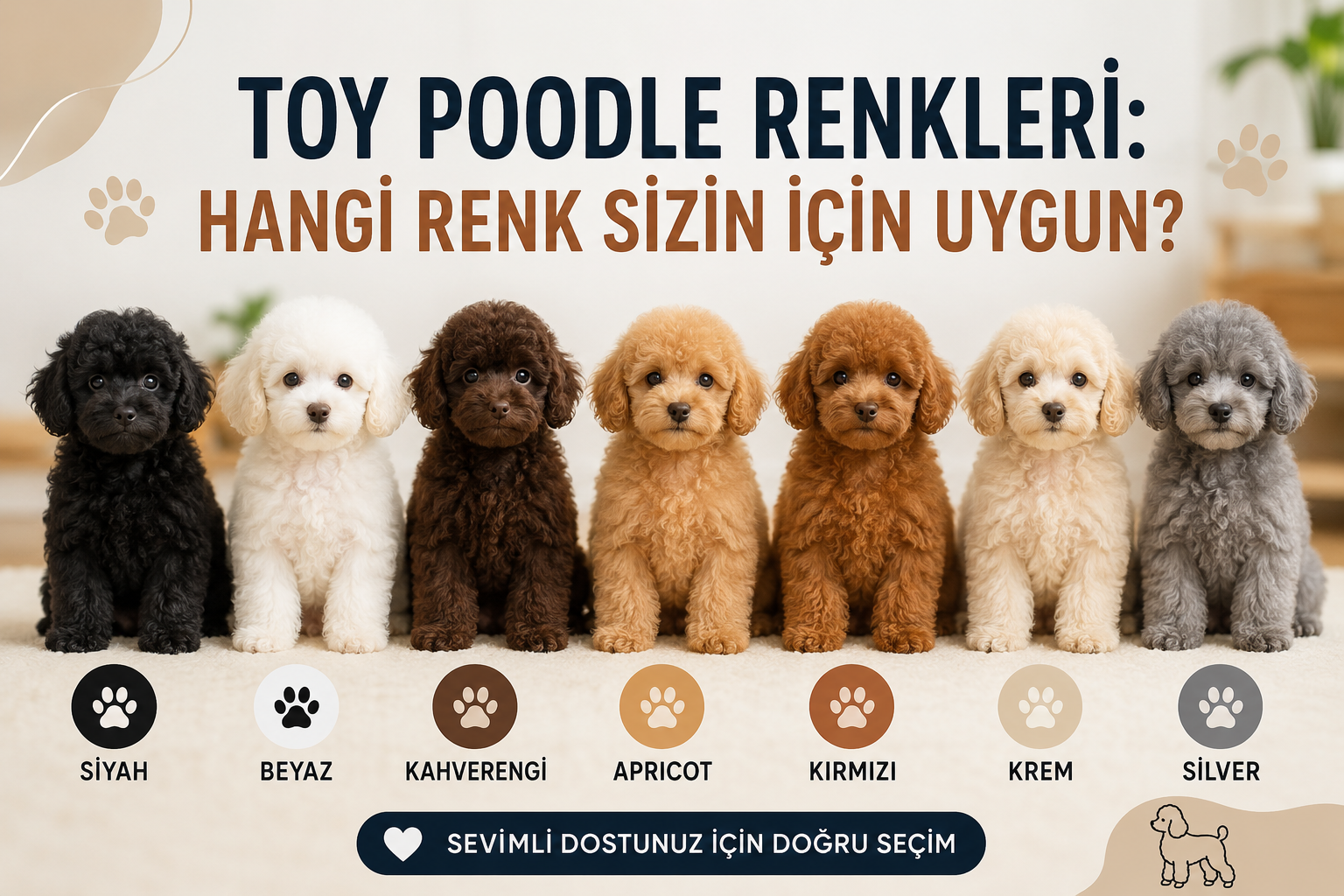 Toy Poodle Renkleri: Hangi Renk Sizin İçin Uygun?