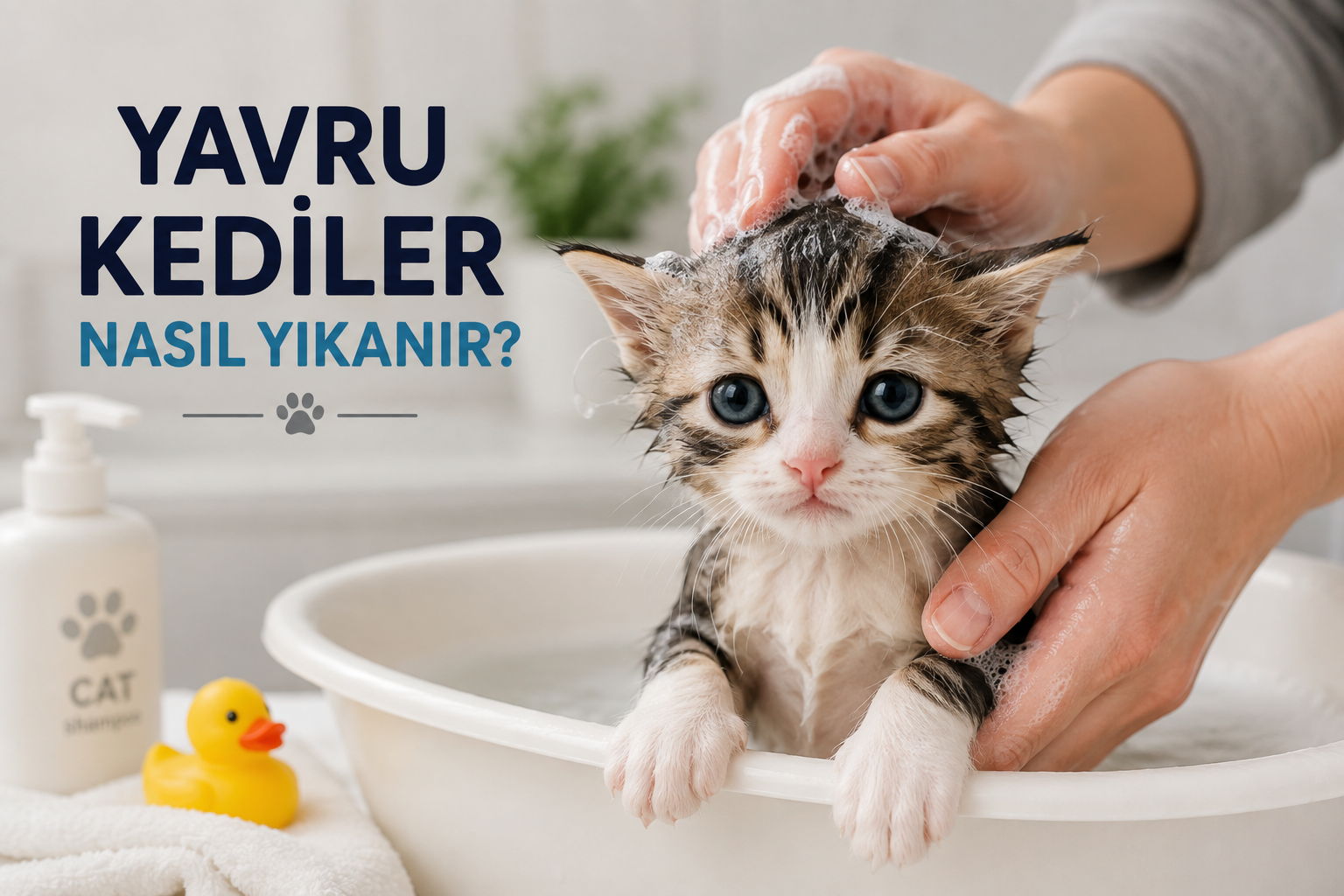Yavru Kediler Nasıl Yıkanır?