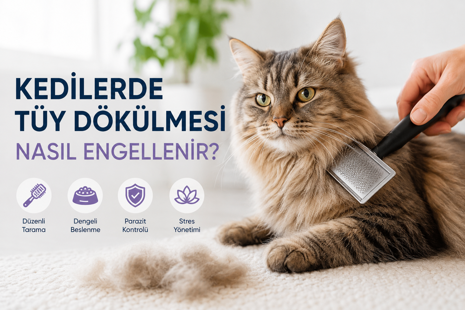 Kedilerde Tüy Dökülmesi Nasıl Engellenir?