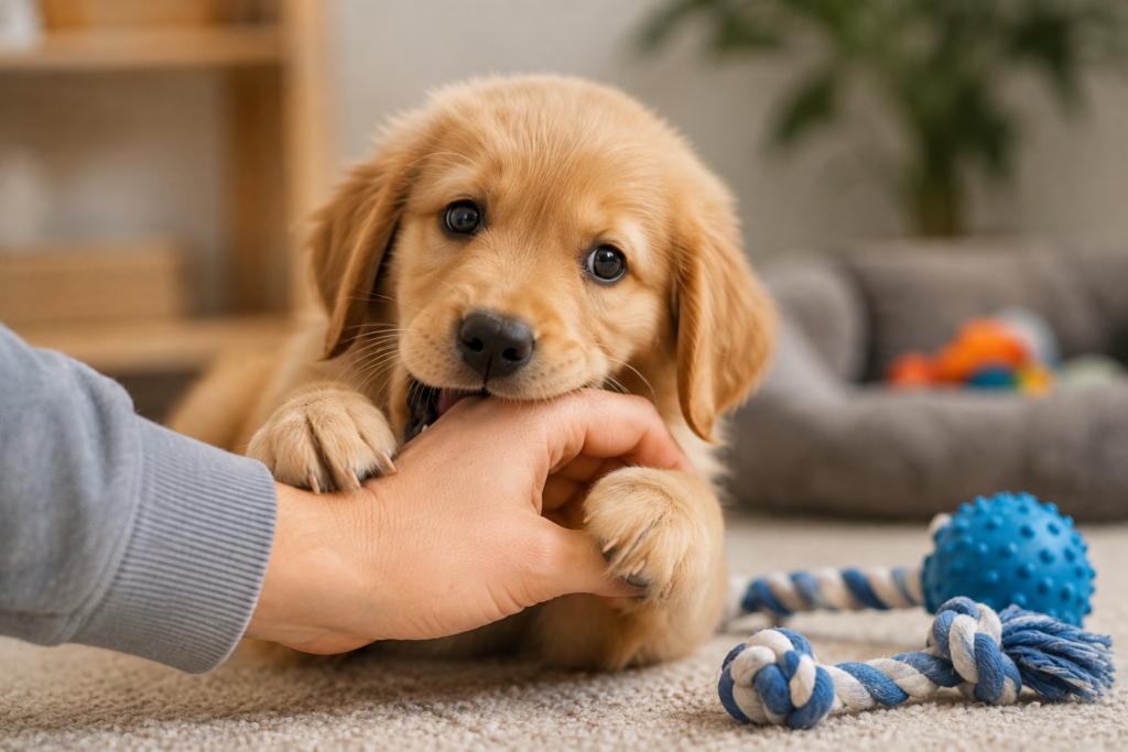 Yavru köpeklerde ısırma