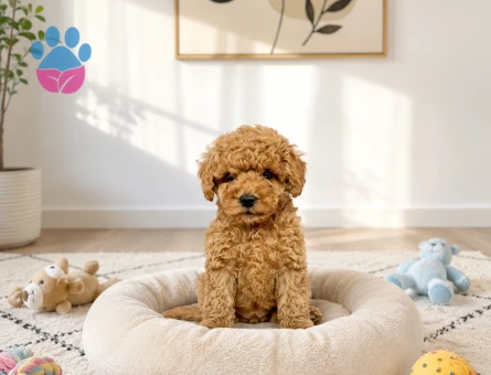 Apricot poodle bebekler - 6063