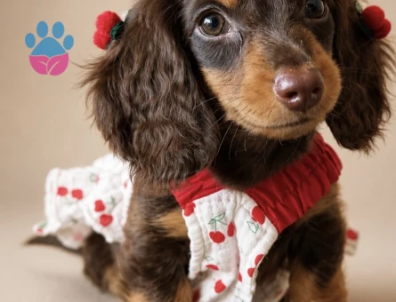 Chocolate Tan Mini Dachshund  Uzun Tüylü, Özel Renk - 7526 - Görsel 4