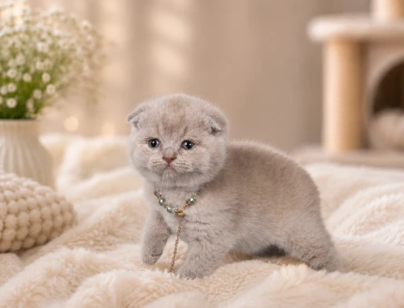 Scottish Fold Lilac Renk Dişi Yavrumuz - 4894