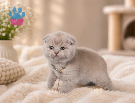 Scottish Fold Lilac Renk Dişi Yavrumuz