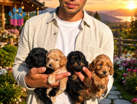 Toy poodle ıslak burun yavrular