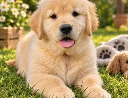 Oyuncu ve Cana Yakın Golden Retriever Yavru - 7755