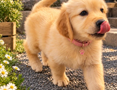 Hareketli ve Sevgi Dolu Golden Retriever Yavru - 7756