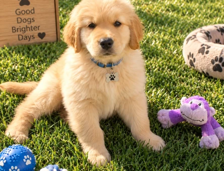 Oyuncu ve Neşeli Golden Retriever Yavru - 7773