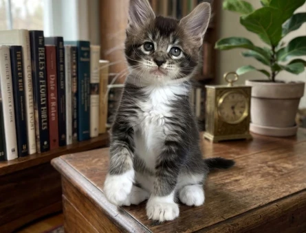 Sıcacık Bir Yuva Arayan Maine Coon - 7959
