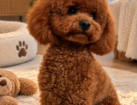 Kıvırcık Tüylü Red Toy Poodle Yavru - 7993