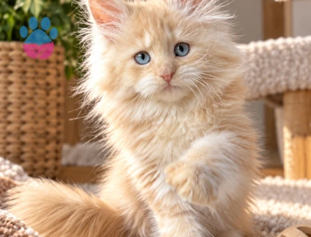 Özel Görünümüyle Maine Coon Yavru - 8003 - Görsel 3