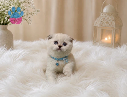 Scottish Fold Bluepoint Topaç Kafa Yavrumuz 2 Aylık