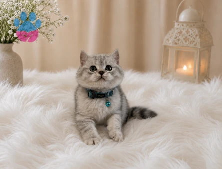 2 Aylık Silver Tabby Renk Kodlu British Shorthair Erkek - 4528