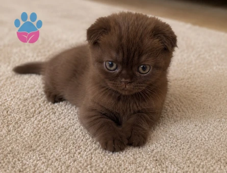 Özel Renk Çikolata Scottish Fold