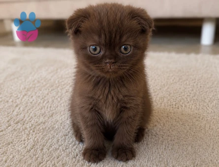 Özel Renk Çikolata Scottish Fold