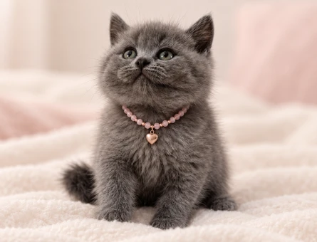 British Shorthair Gri Dişi Tombik Yanaklı Yavrumuz - 8636
