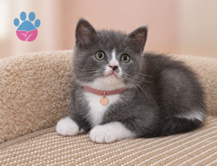 Zarif Güzelliğiyle British Shorthair Lilac Bicolor - 8641 - Görsel 3