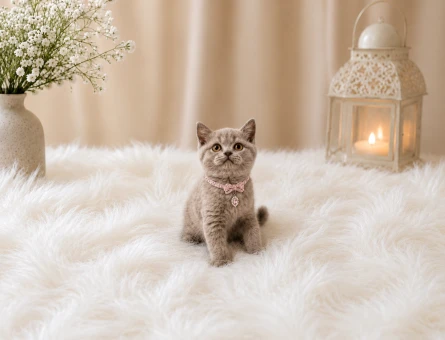 British Shorthair Lilac Renk Dişi Yavrumuz - 4646