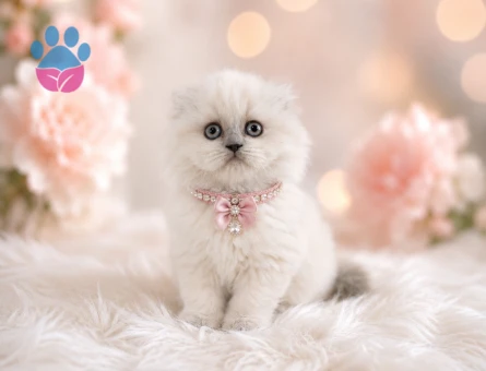İpeksi Tüylere Sahip Scottish Fold Longhair - 4691