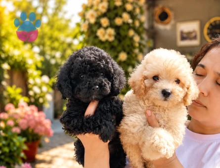Toy poodle ıslak burun yavrular